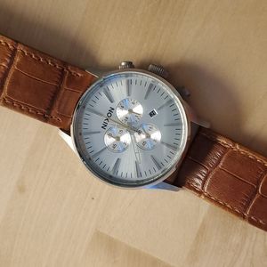 Nixon Sentry Chrono Leather